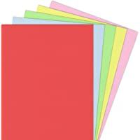 5 Colores- A4 300 g-m² Papel de Colores Cartulina Carton- 50 hojas